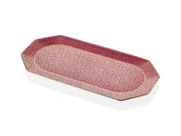 LAMEDORE TEA DELİGHT KAYIK TABAK 25 CM RECTANGULAR TRAY BLOOMİNG BAROQUE 1 ADET ürün görseli