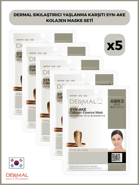Dermal Sıkılaştırıcı Yaşlanma Karşıtı Syn-ake Kolajen Maske 23 Gr 5 Adet