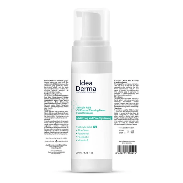İdea Derma Salisilik Asit Yüz Yıkama Köpüğü 200 ml - Resim 2