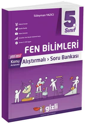 GİZLİ YAYINLARI 5. Sınıf Fen Bilimleri Alıştırmalı Soru Bankası