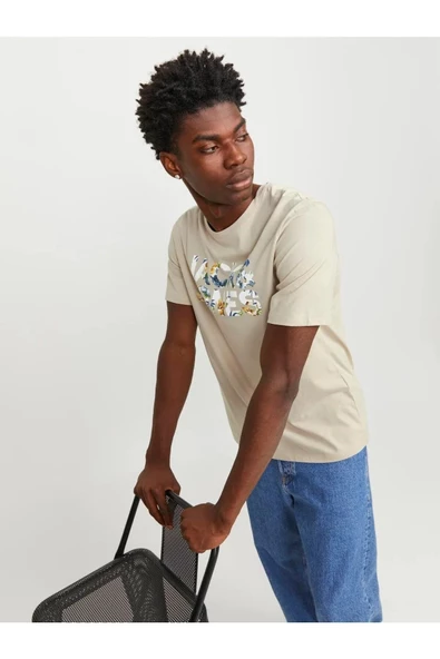 Jack & Jones 12250683 Jjejeff Corp Logo Tee Ss Sn Erkek Tişört