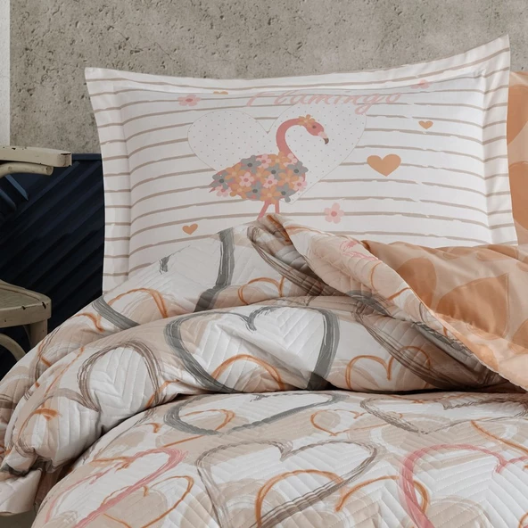 Hobby Diana Kahve Tek kişilik Kapitone Nevresim Takımı - 2