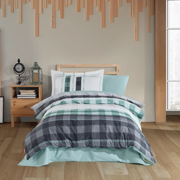 Hobby Suelita Yeşil - Poplin Studio Nevresim Takımı