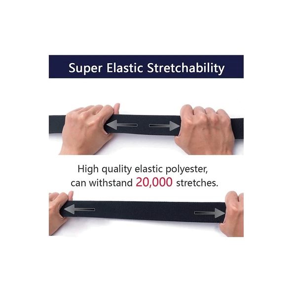 Evolite Stretch Belt 4 Cm 1.15 M E-5506 Black