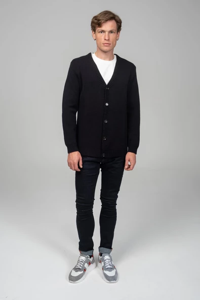 Erkek Önü Düğmeli Kışlık Hırka - 6