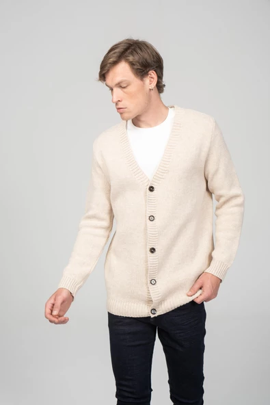 Erkek Önü Düğmeli Kışlık Hırka - 10