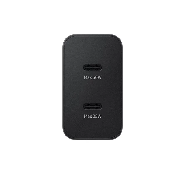 Samsung EP-T5020X 50W Type-C Çift Çıkışlı Kablolu Hızlı Şarj Adaptörü Siyah Samsung Türkiye Garantili - 4