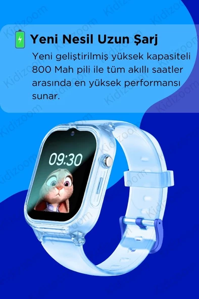 K850 Akıllı Çocuk Saati Sim Kartlı Konum Görüntülü Konuşma Özellikli Boyunluk Hediyeli Çocuk Saati - 5