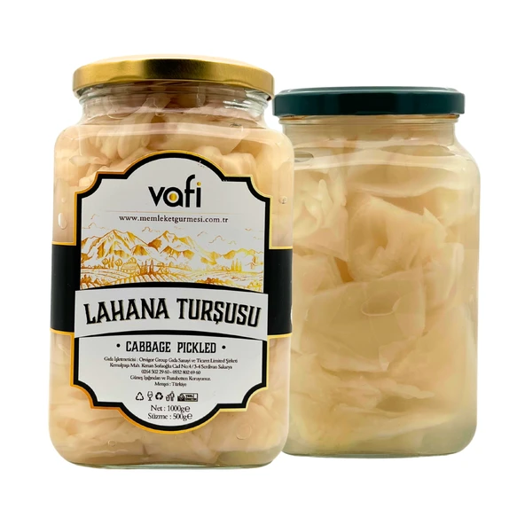 Vafi Turşu Serisi Lahana Turşusu 1000cc-500gr - 2