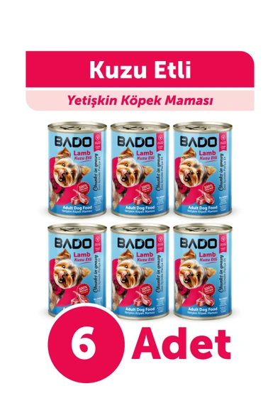 Bado Yaş Köpek Maması Kuzu Etli 400Gr 6Lı