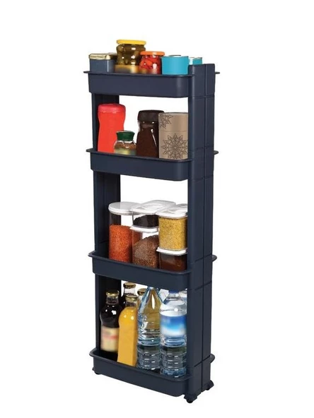 MOTEK TEKERLEKLİ MODERN ORGANİZER RAF 4 KATLI MR-04 ANTRST - 2
