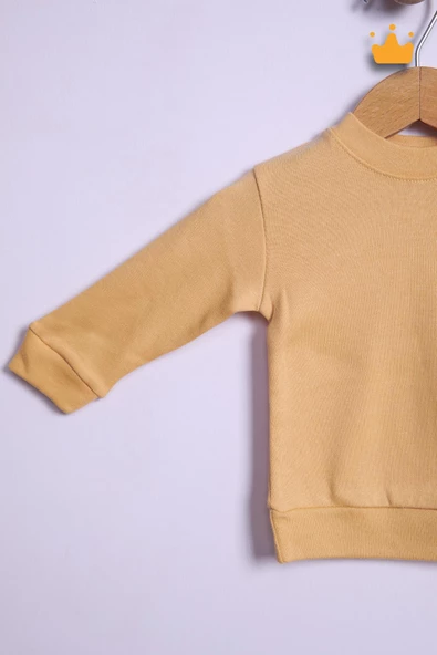 Babyhola %100 Pamuk Düğmeli Sweat Düğmeli Pantolon Takım 236312 - 8