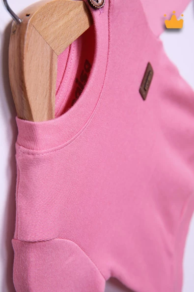 Babyhola %100 Pamuk Düğmeli Sweat Düğmeli Pantolon Takım 236311 - 12