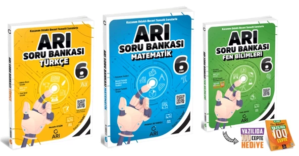 ARI YAYINLARI 6. Sınıf Türkçe + Matematik + Fen Bilimleri Arı Soru Bankası