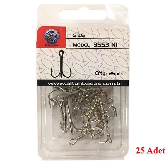 DFT 3553 3lü Olta İğnesi 25'li Paket - 2