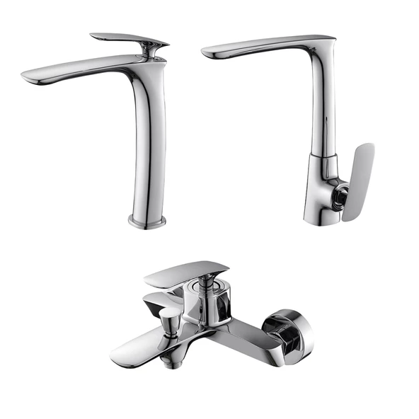 Newarc Slim Çanak Lavabo,Banyo,Evye Batarya Set