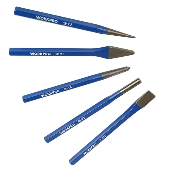 WORKPRO WP201303 5 Parça CR-V Profesyonel Noktalama ve Keski Seti - 4