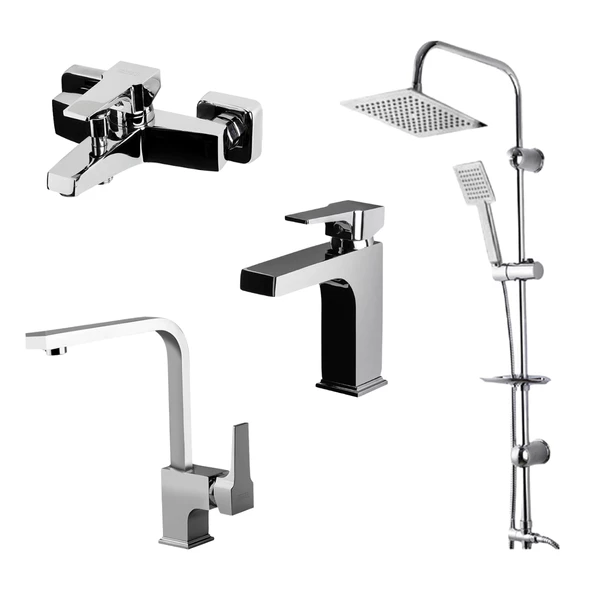 Newarc Aqua Lavabo,Banyo,Evye Bataryası, Sky Duş Ünitesi Set