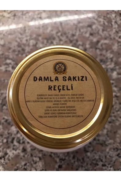 Burdur Hasat 450 ml Doğal Damla Sakızı Reçeli - 2