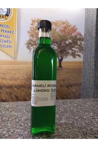 Burdur Hasat 750 ml Doğal Naneli Misket Limonu Özü (Naneli Lime Özü)