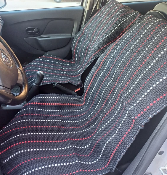 Terletmez Oto Kilim Ön 2 Pilot Ve Arka Koltuk Serme 3 Lü Takım %100 Pamuk - Resim 3