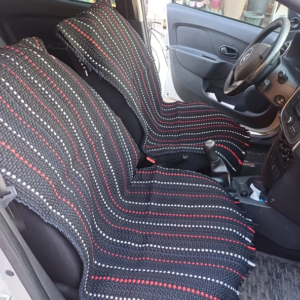 Terletmez Oto Kilim Ön 2 Pilot Ve Arka Koltuk Serme 3 Lü Takım %100 Pamuk - Resim 4