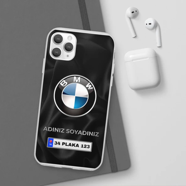 iPhone 11 Pro Max İçin Kişiye Özel BMW Logolu ve İsim Yazılı Premium Telefon Kılıfı