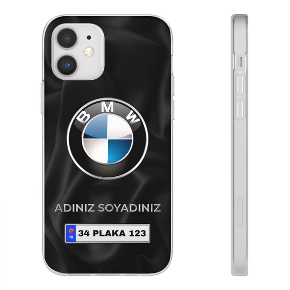 iPhone 12 İçin Kişiye Özel BMW Logolu ve İsim Yazılı Premium Telefon Kılıfı - 2