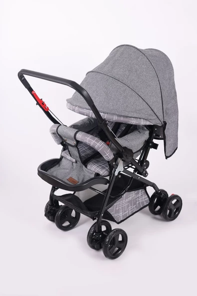 Jusso Dido Comfort Line Çift Yönlü Bebek Arabası Gri - 4