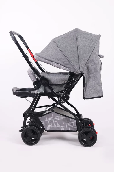 Jusso Dido Comfort Line Çift Yönlü Bebek Arabası Gri - 3