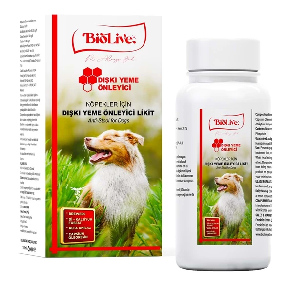 Biolive Köpekler İçin Dışkı Yeme Önleyici Likit Vitamin 100ml