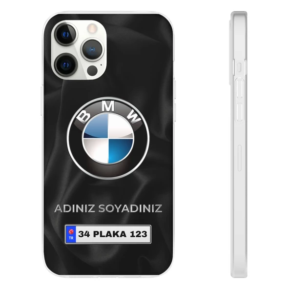iPhone 12 Pro İçin Kişiye Özel BMW Logolu ve İsim Yazılı Premium Telefon Kılıfı - 2