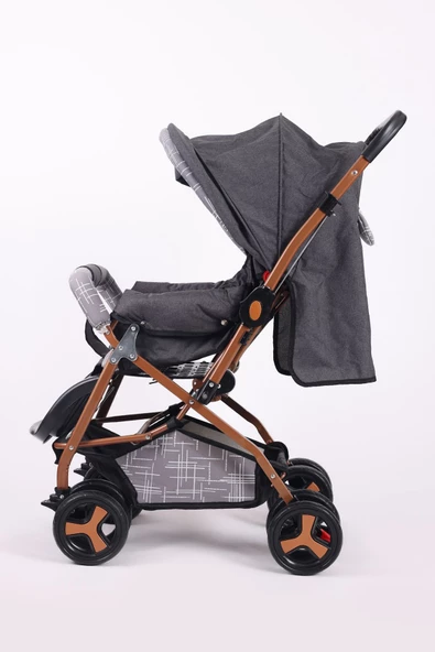 Jusso Dido Comfort Line Çift Yönlü Bebek Arabası Gri-Gold - 2