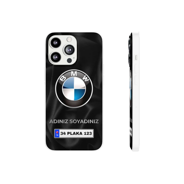 iPhone 13 Pro İçin Kişiye Özel BMW Logolu ve İsim Yazılı Premium Telefon Kılıfı - 2