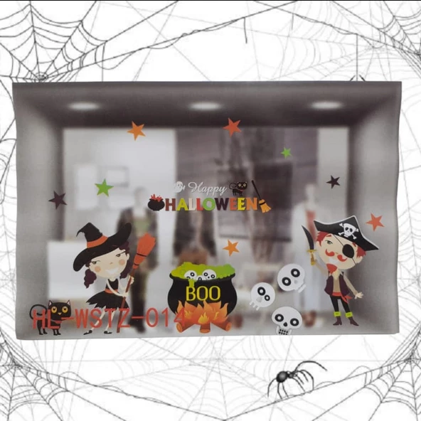 Cadılar Bayramı Cam Sticker ürün görseli