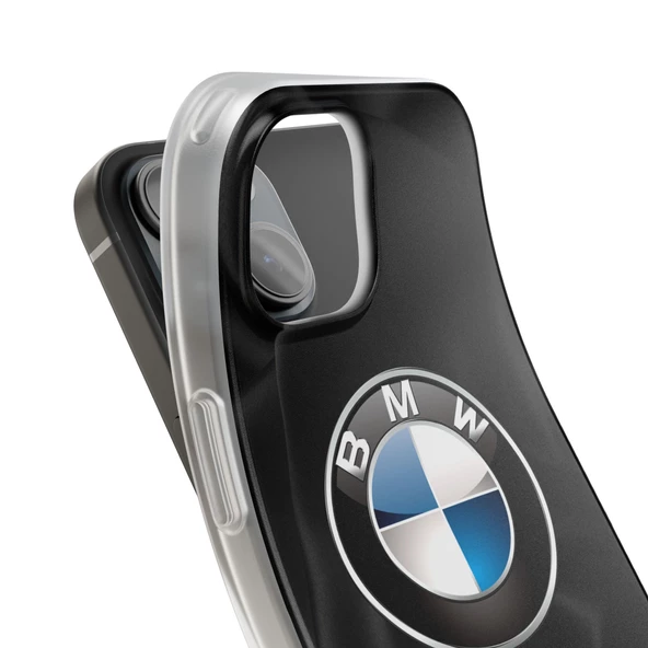 iPhone 15 İçin Kişiye Özel BMW Logolu ve İsim Yazılı Premium Telefon Kılıfı - 3