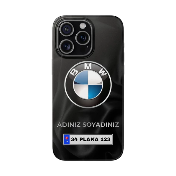 iPhone 15 Pro Max İçin Kişiye Özel BMW Logolu ve İsim Yazılı Premium Telefon Kılıfı - 2