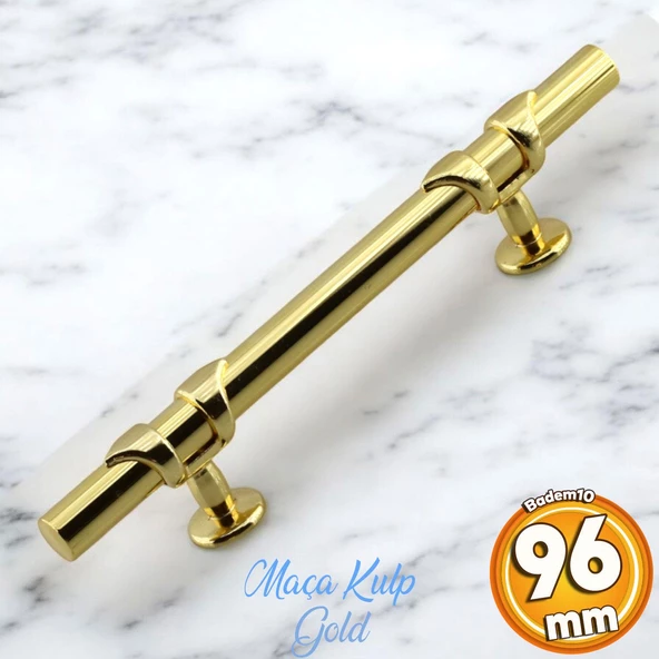 Maça Gold Metal Kulp 96 mm-9.6 cm Mobilya Çekmece Mutfak Dolabı Dolap Kulpları Kulbu Kulpu Altın