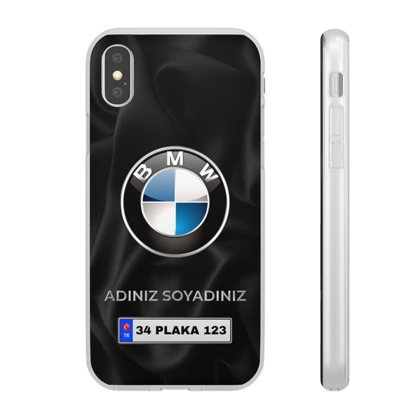 iPhone X İçin Kişiye Özel BMW Logolu ve İsim Yazılı Premium Telefon Kılıfı - 2