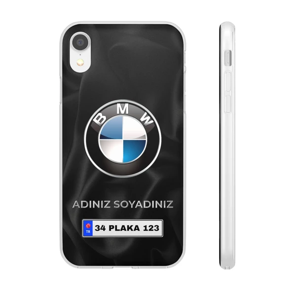iPhone XR İçin Kişiye Özel BMW Logolu ve İsim Yazılı Premium Telefon Kılıfı - 2