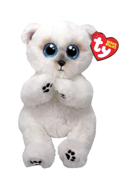 Yumuşak Peluş, Parlak Gözler: 20cm. Wuzzy Beyaz Ayı ile Tanış - 5