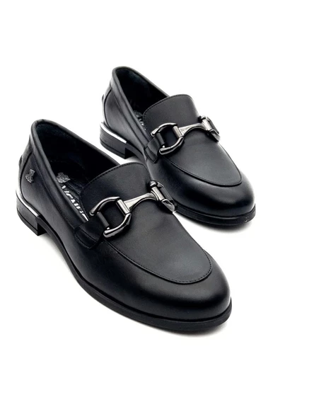 Venüs 2455201K Kadın Hakiki Deri Tokalı Loafer Ayakkabı - 2