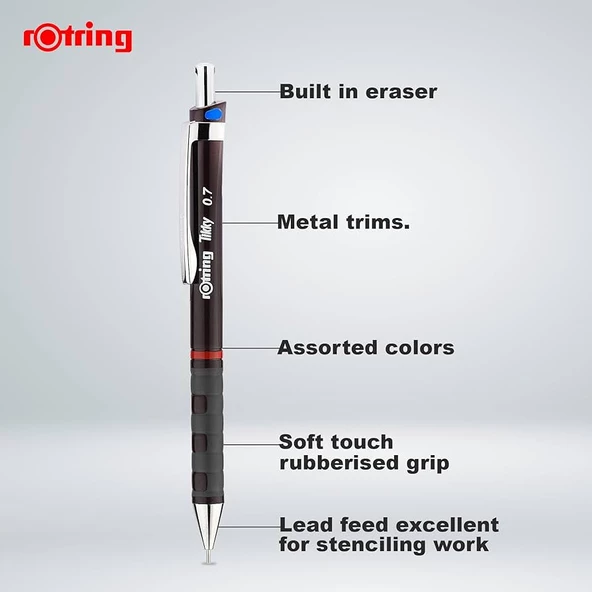 Rotring Tikky Versatil Uçlu Kalem 0.7 mm Siyah