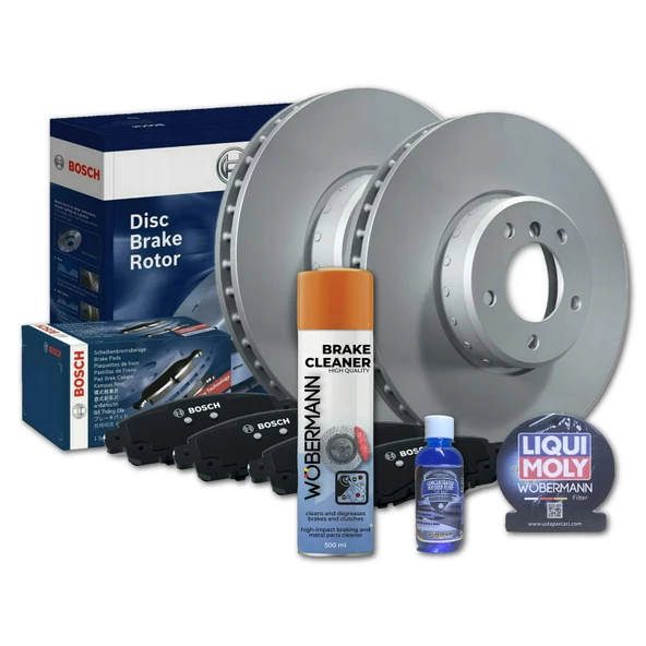 Wöbermann + Bosch VW Golf 7 VII Ön Arka Fren Diski Ve Ön Arka Balata Seti
