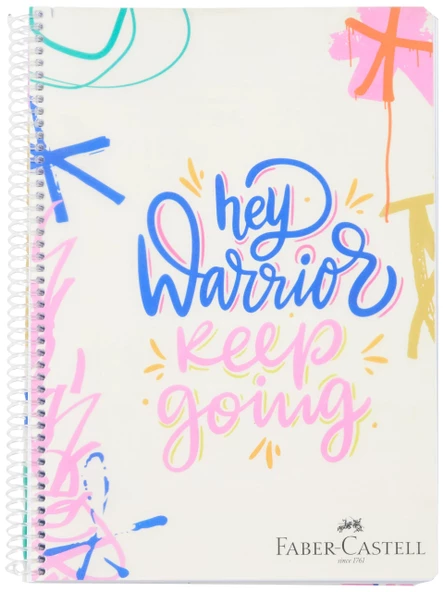Faber-Castell PP Kapak Grafiti Spiralli Defter 120 Yaprak Kareli - 2