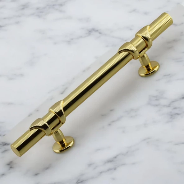 Maça Gold Metal Kulp 128 mm -12.8 cm Mobilya Çekmece Mutfak Dolabı Dolap Kulpları Kulbu Kulpu Altın - Resim 4