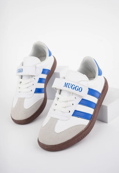 Muggo OLAF Garantili Günlük Ortopedik Bağcıklı Ve Cırtlı Çocuk Sneaker Spor Ayakkabı - 6