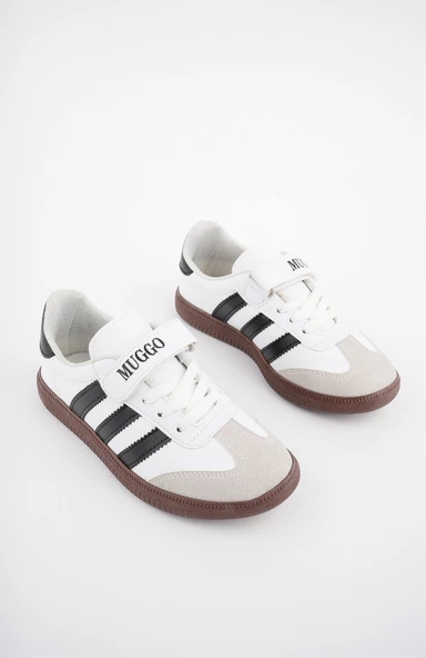 Muggo OLAF Garantili Günlük Ortopedik Bağcıklı Ve Cırtlı Çocuk Sneaker Spor Ayakkabı - 4