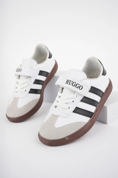 Muggo OLAF Garantili Günlük Ortopedik Bağcıklı Ve Cırtlı Çocuk Sneaker Spor Ayakkabı - 2