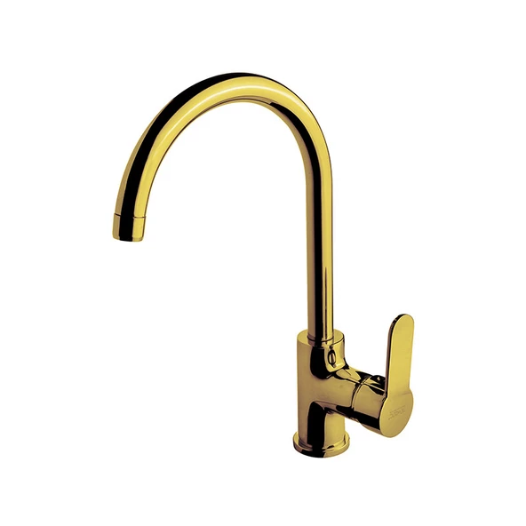 Newarc Domino Altın Evye,Banyo,Çanak Lavabo Batarya Set - 3